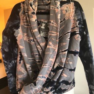 Young Fabulous & Broke tie died wrap sweatshirt.